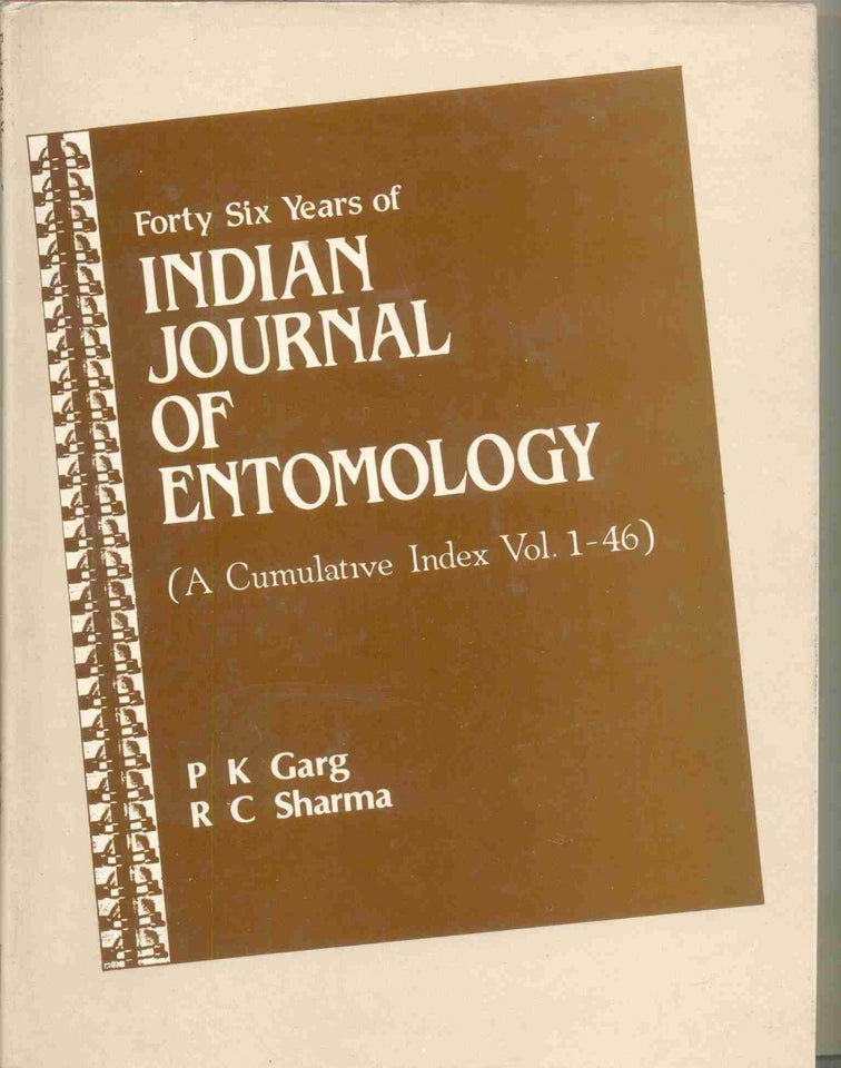 Forty-Six Years Of Indian Journal Of Entomology: A Cumulative Index (Vol. 1-46, 1939-84)