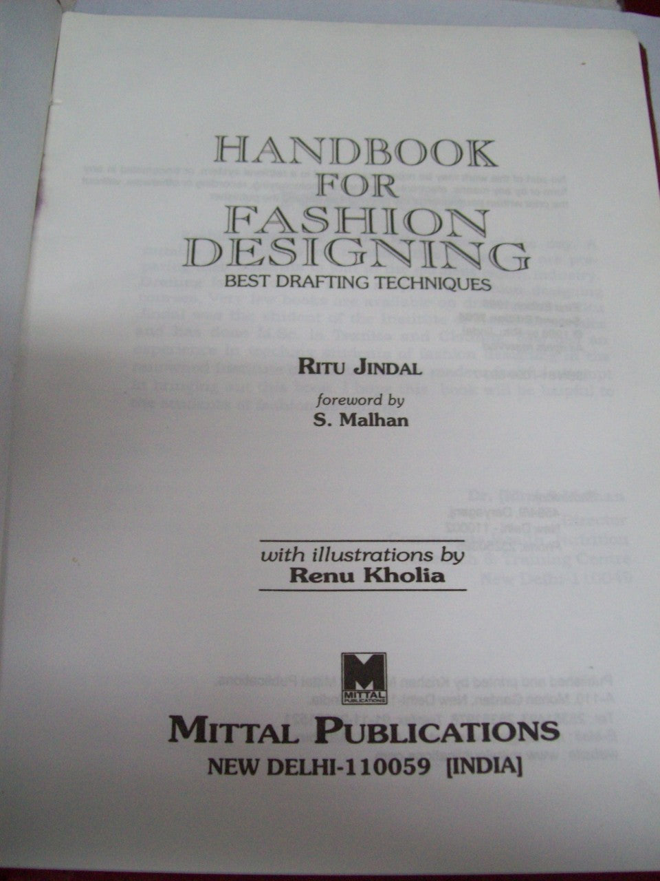 Handbook For Fashion Design